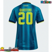 Camisa de Futebol Colômbia Juan Fernando Quintero #20 Equipamento Secundário Mulheres Mundo 2026 Manga Curta